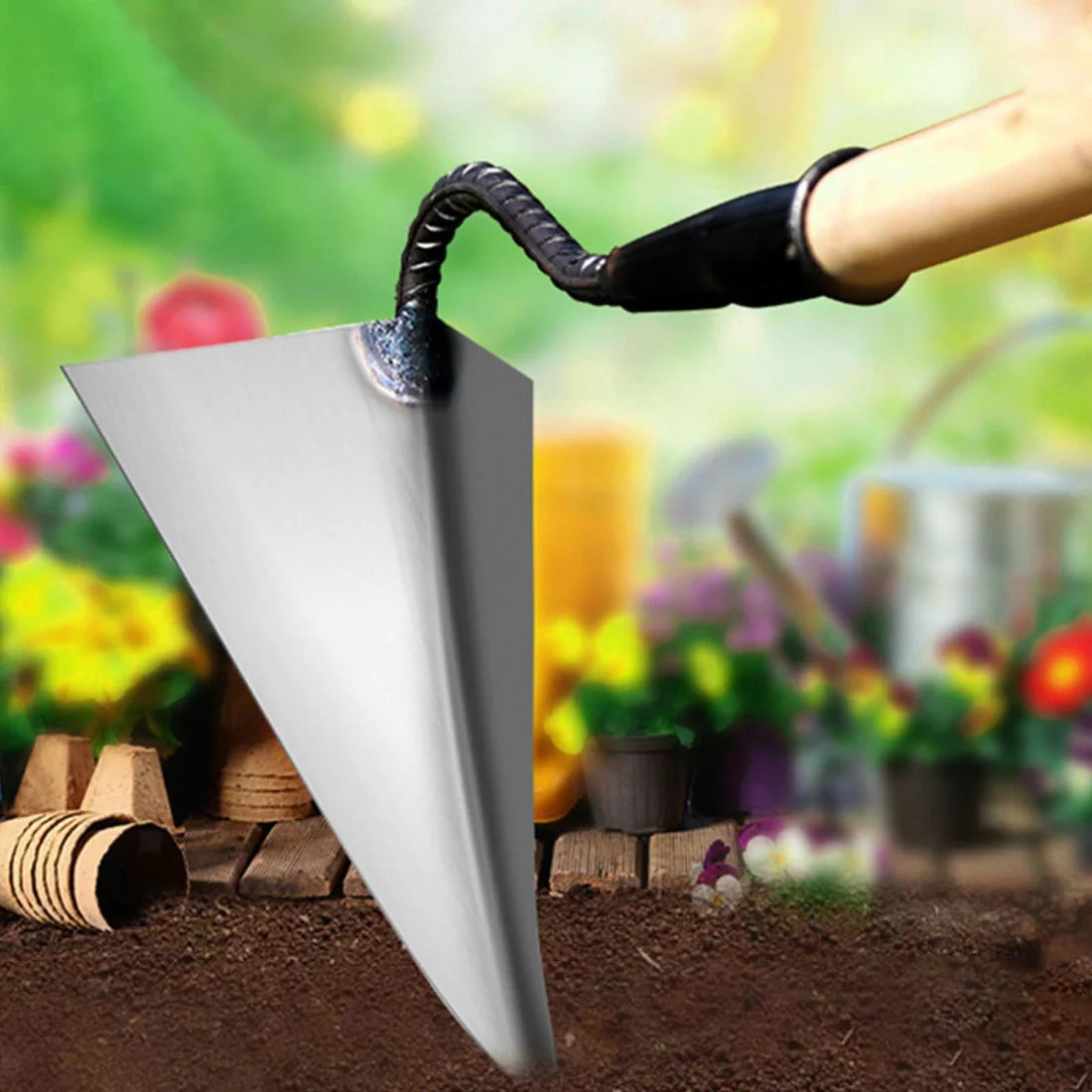 2-in-1 Triangle Weed Remover & Soil Loosening Gardening Tool