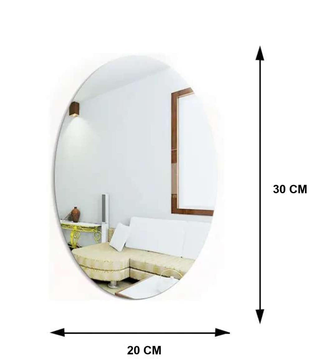 Wall Mirror Sticker (Oval + Rectangular) (BUY 1 GET 1 FREE)