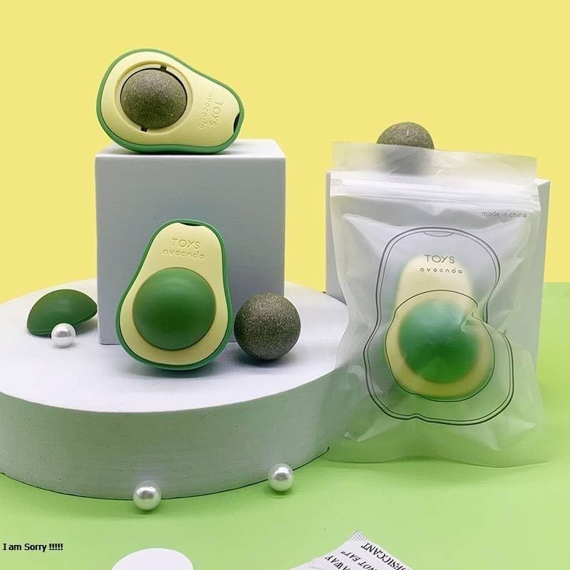 Rotating Avocado Catnip Ball
