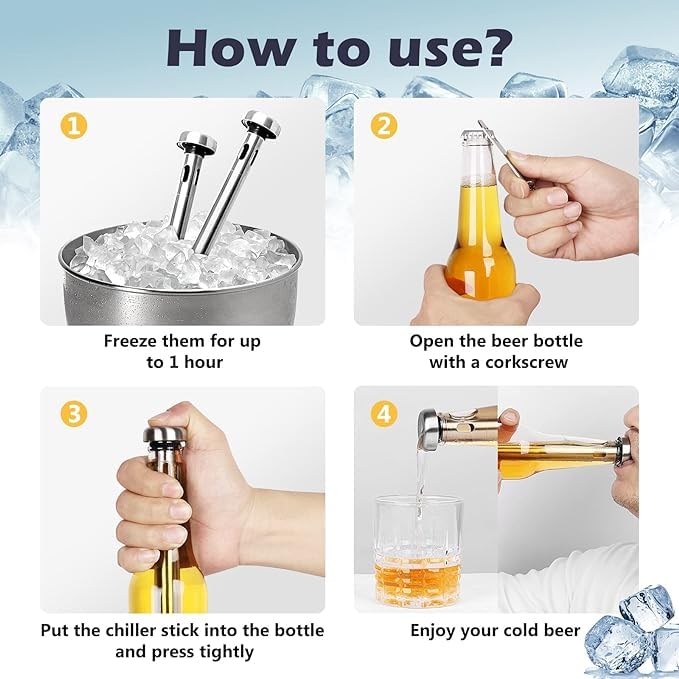 Stainless Steel Drinks Chiller Stick (Buy 1 Get 1 Free)