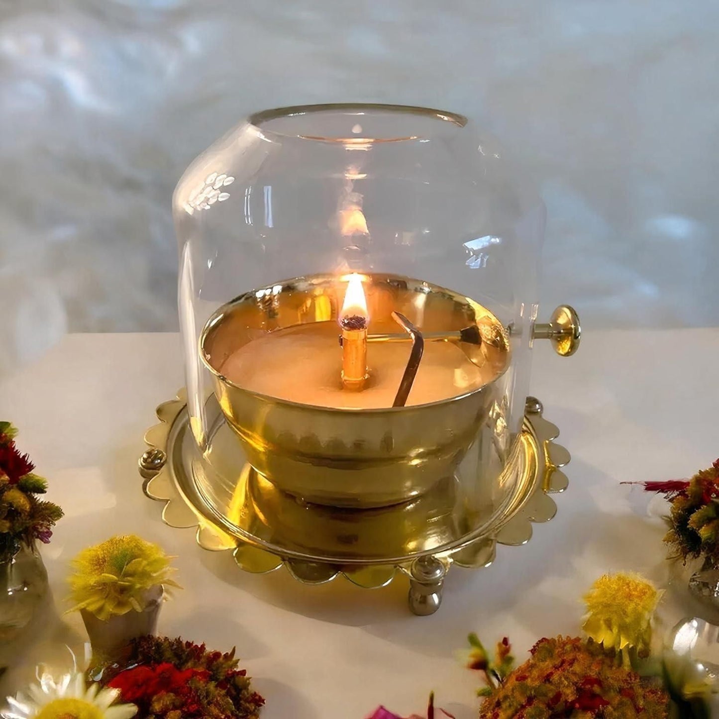 Golden Brass Akhand Diya