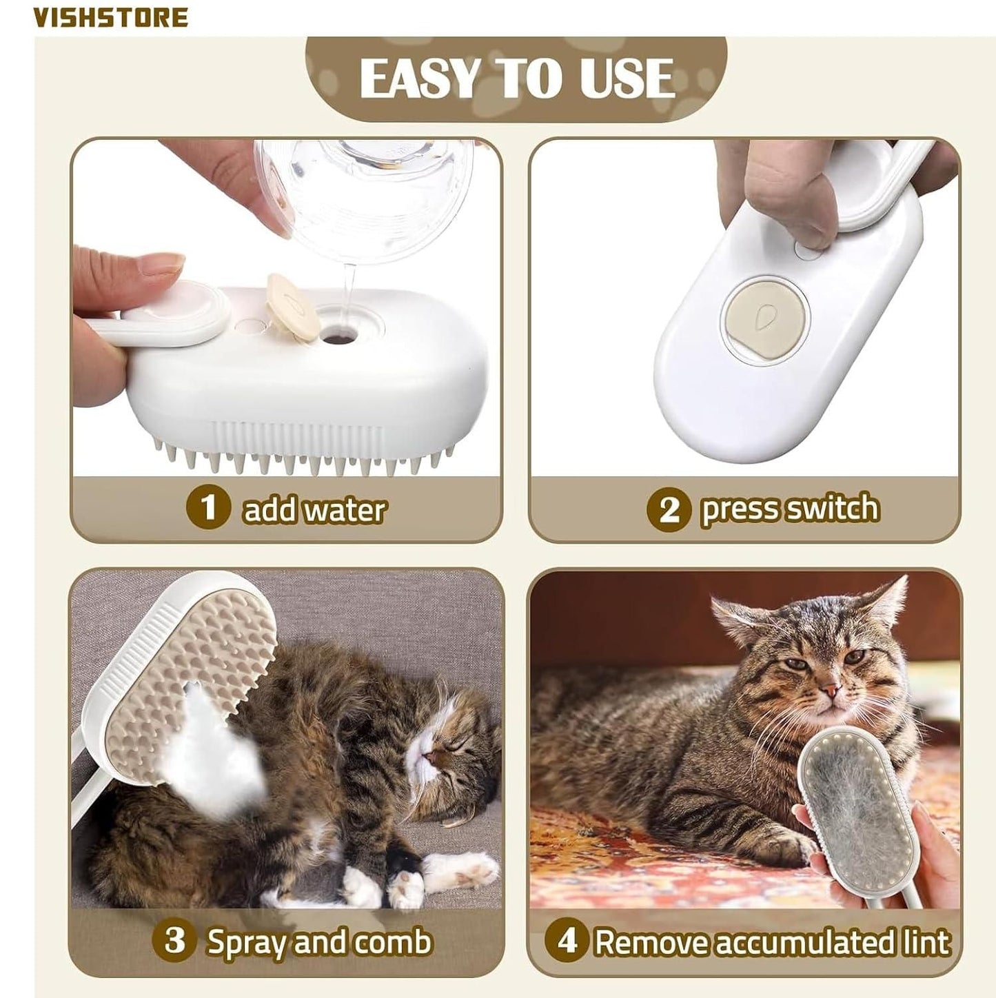 Pet Steam Brush