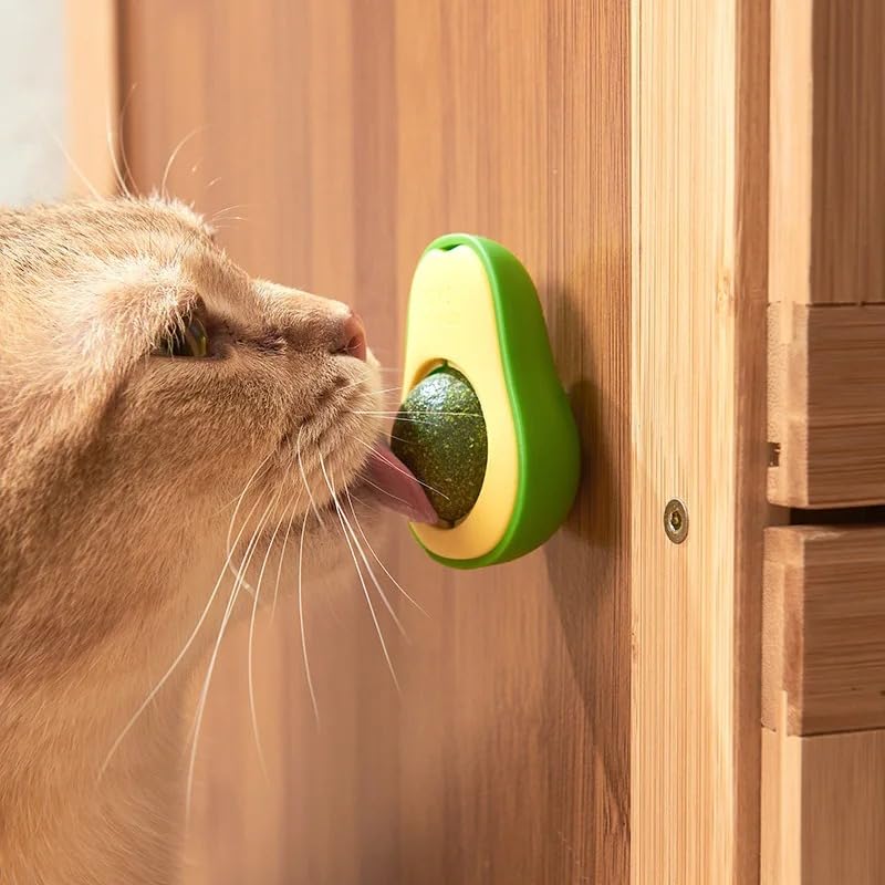 Rotating Avocado Catnip Ball