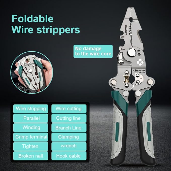 Multifunctional Folding Wire Stripper