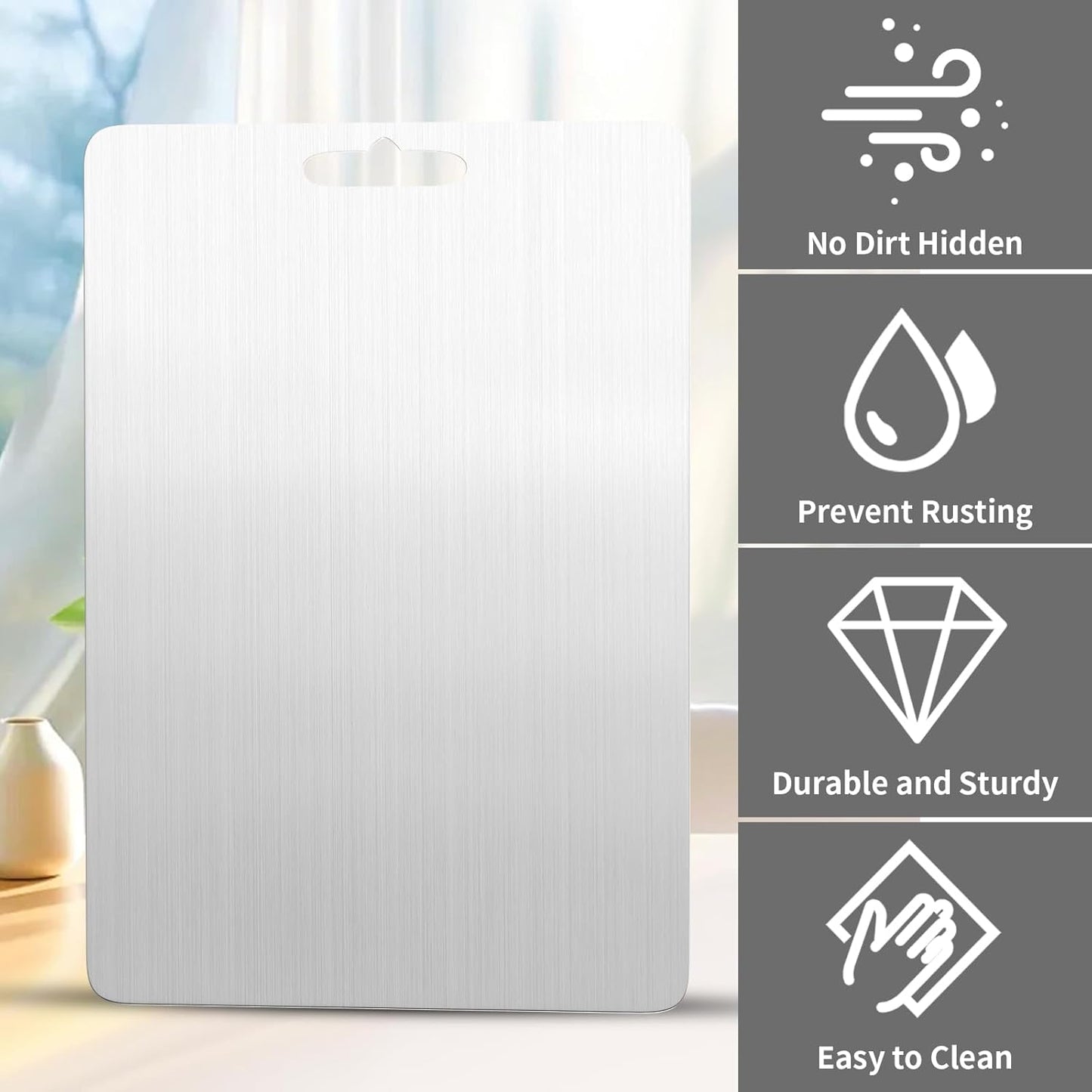 Stainless Steel Double Sided Chopping Board