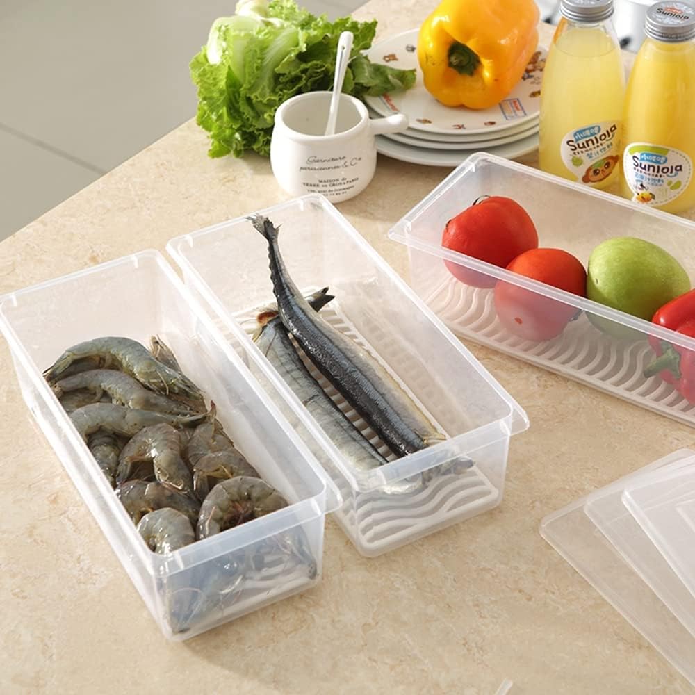 Fridge Storage Containers with Drain Plate