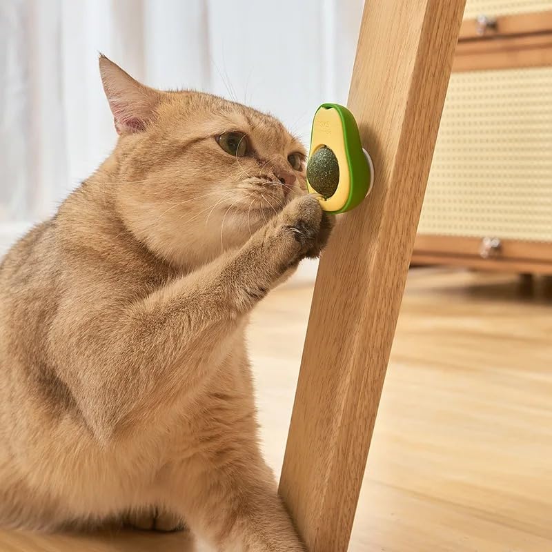 Rotating Avocado Catnip Ball