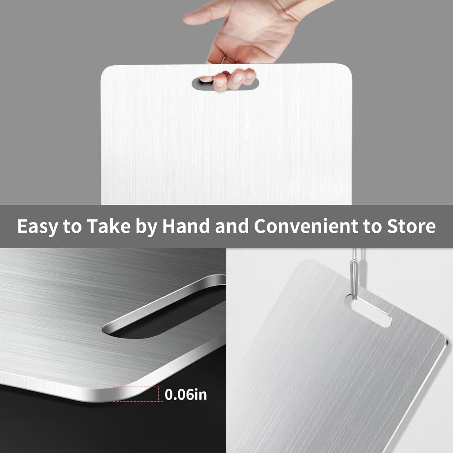Stainless Steel Double Sided Chopping Board