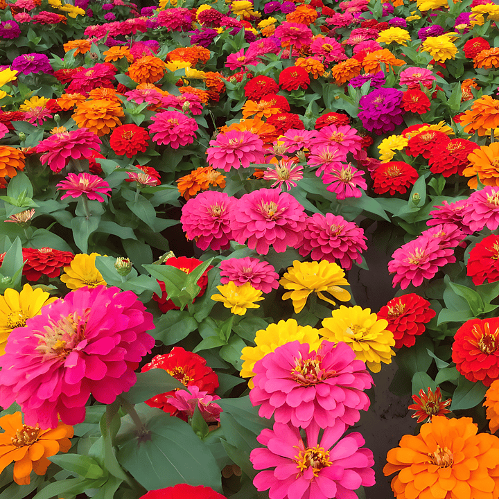 Giant Mix Zinnia Flowers Seeds + Free Plant Growth Booster(Buy 1 Get Free)