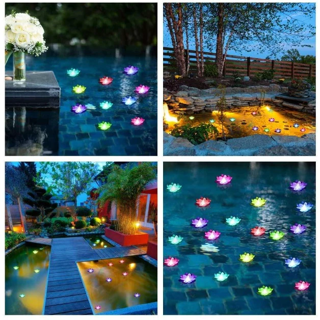 Floating Led Lotus Flowers (Pack of 3)