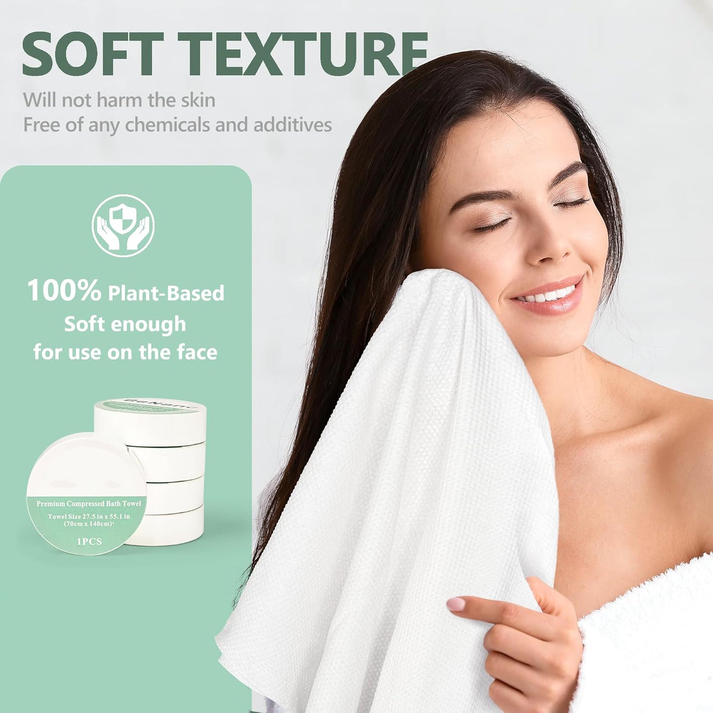 Magic Compressed Bath Towel Tablets (Set Of 10 Pcs)