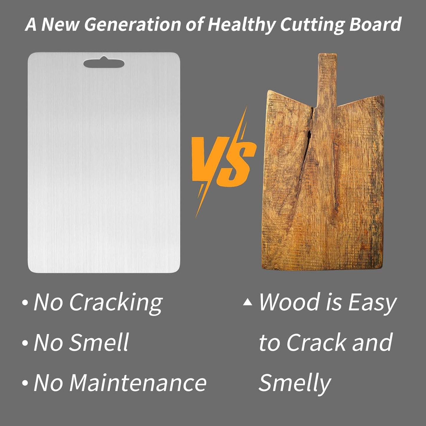 Stainless Steel Double Sided Chopping Board