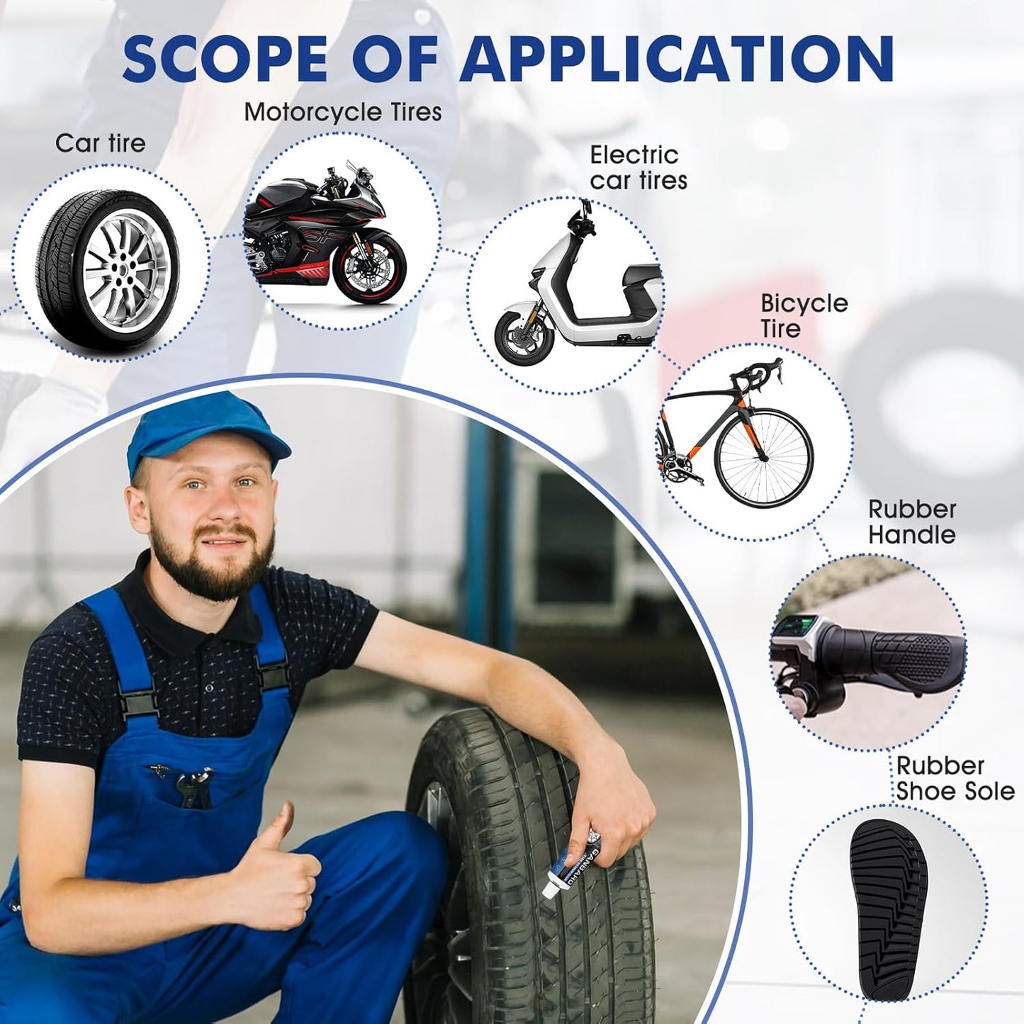 Waterproof Flexible Tire Repair Adhesive (Buy 1 Get 1 Free)