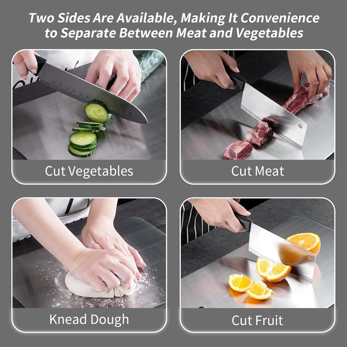 Stainless Steel Double Sided Chopping Board