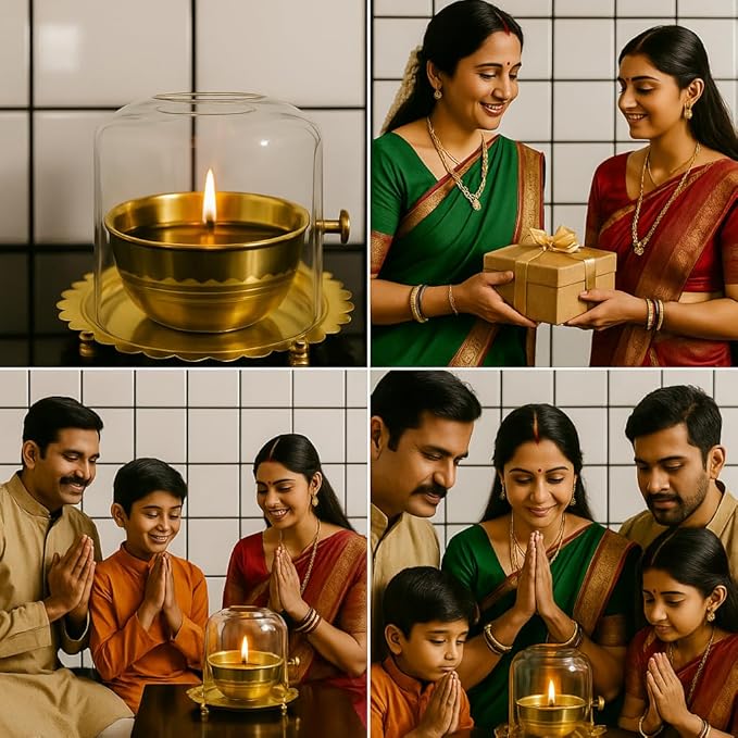 Golden Brass Akhand Diya