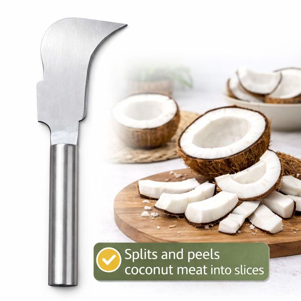 Coconut Slicer & Scraper Tool