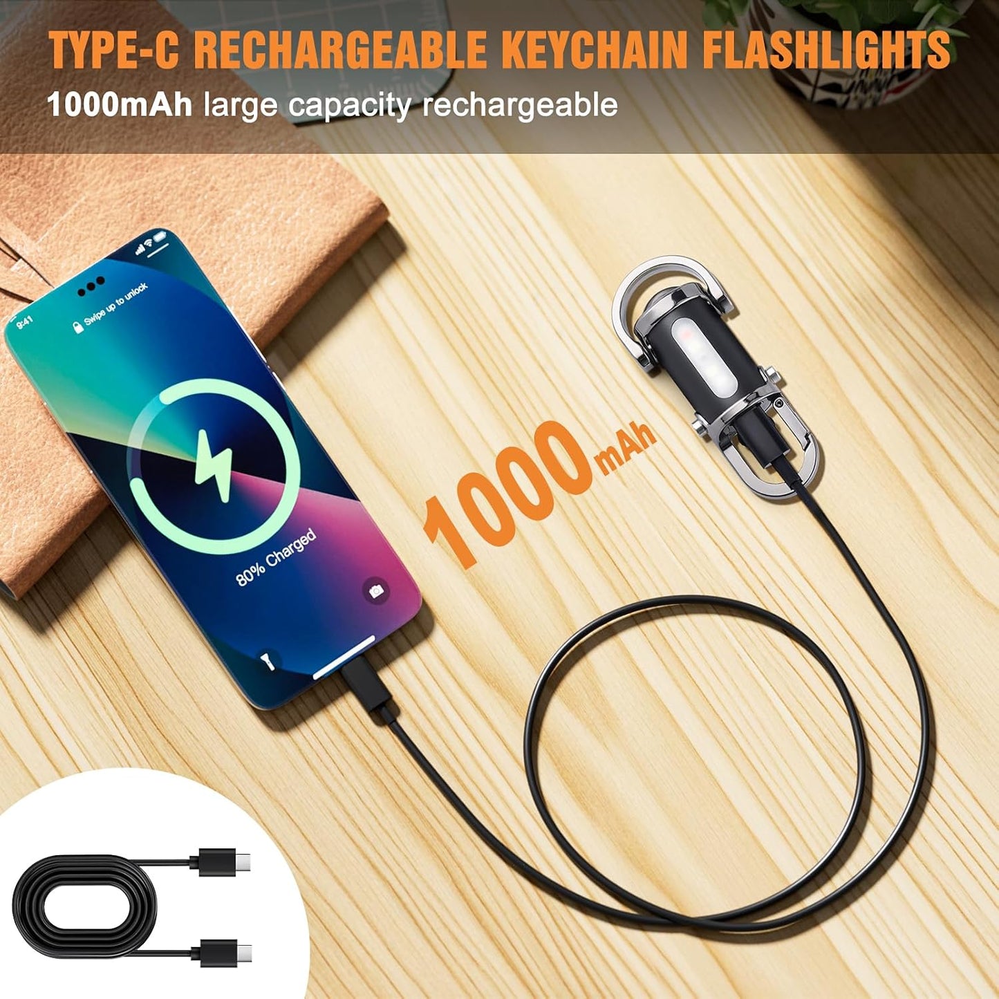 Rechargeable Keychain Flashlights🔦
