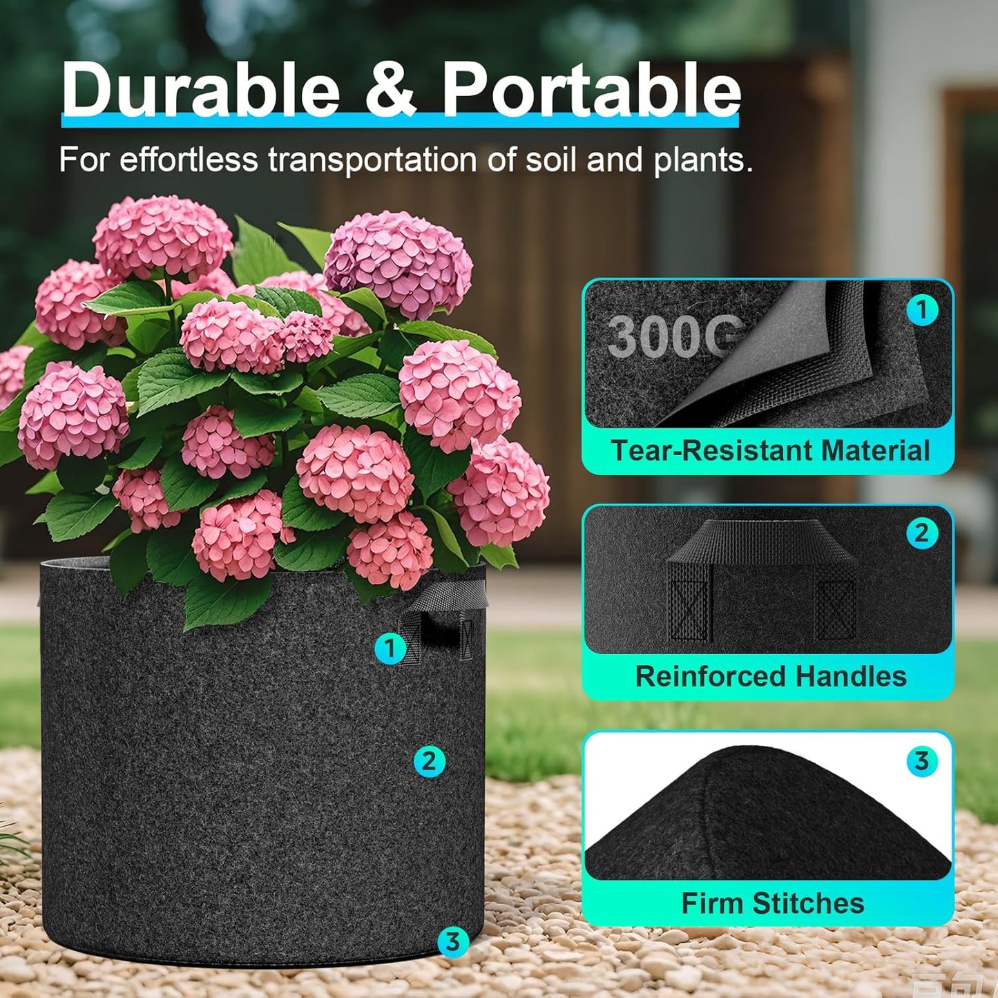 Geofabric Grow Bag (Pack of 3)