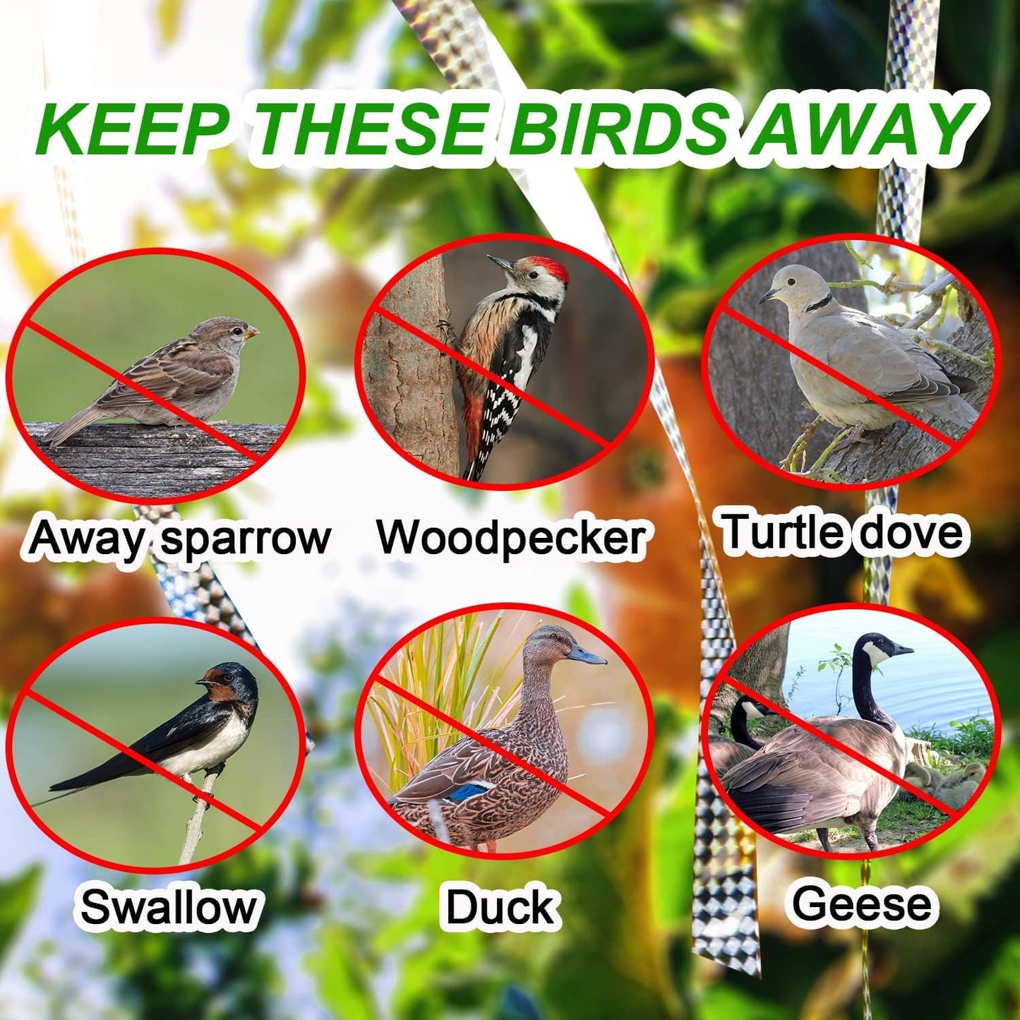 Double-Sided Reflective Bird Scare Tape