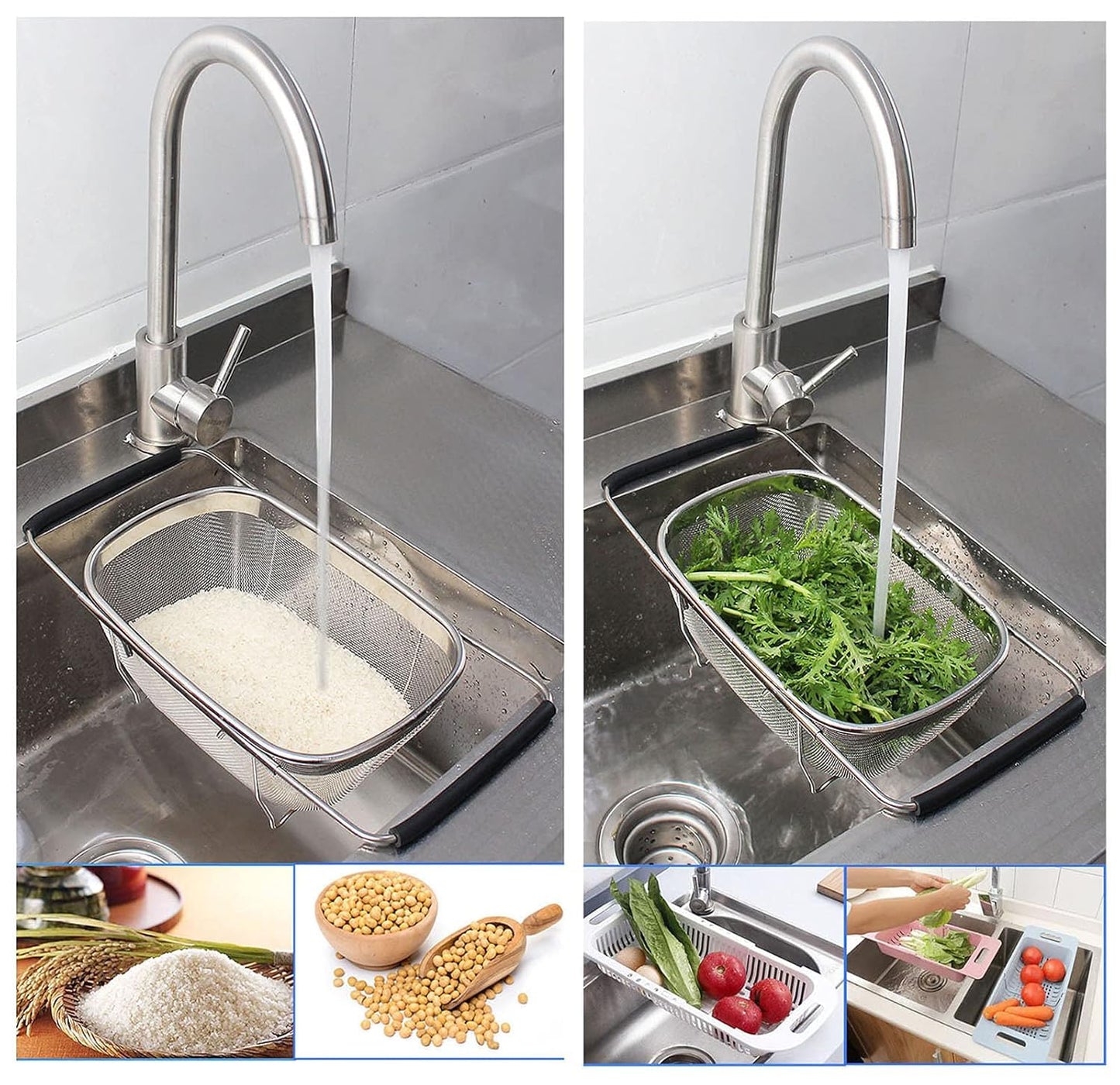 Stainless Steel Sink Oval Colander