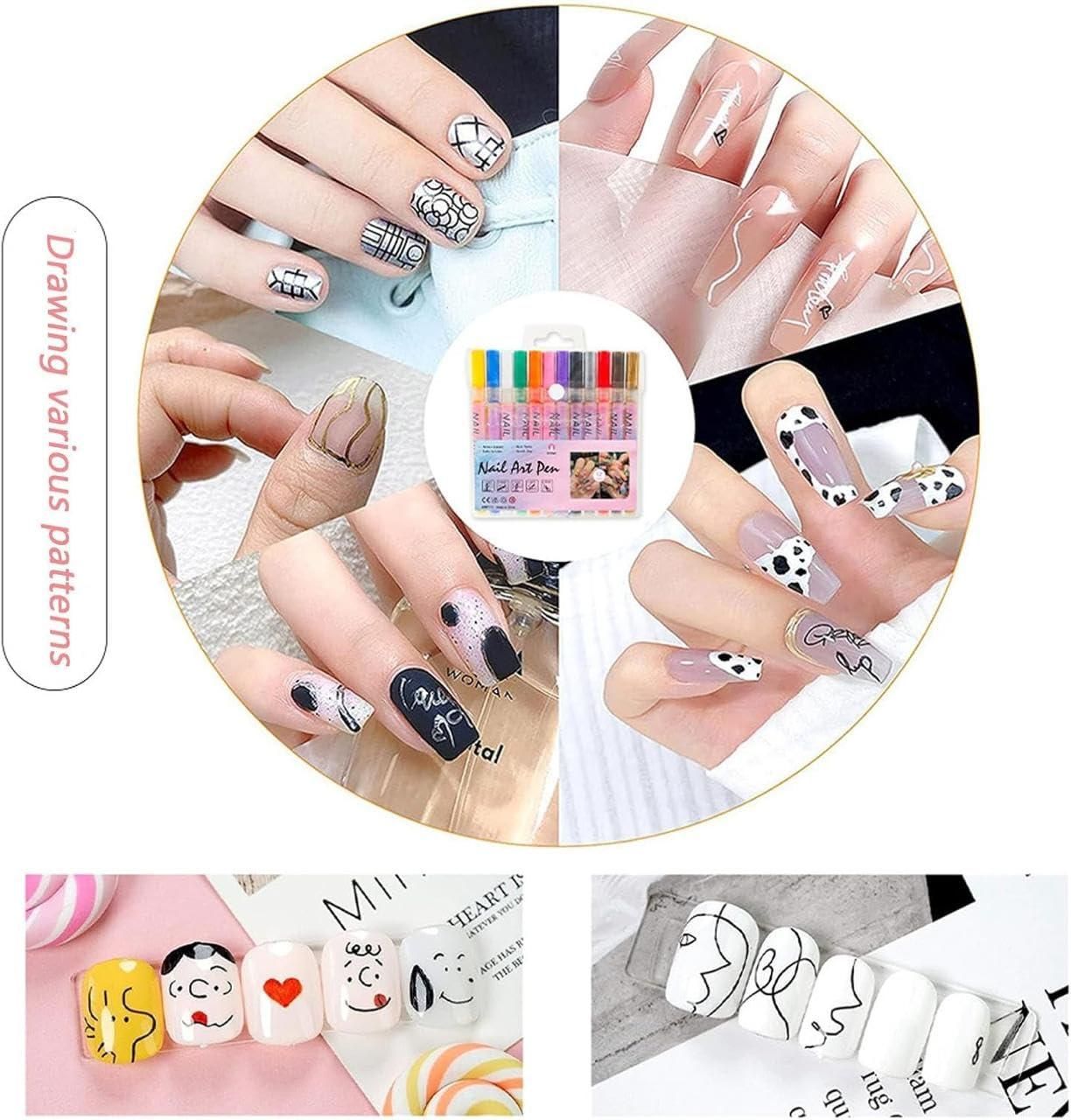 12 Colors Nail Art Pens Set
