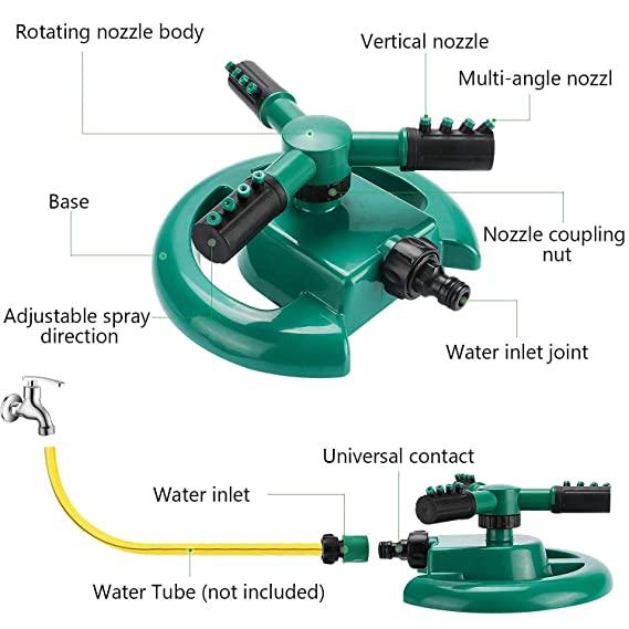 360-Degree Rotating Garden Sprinkler