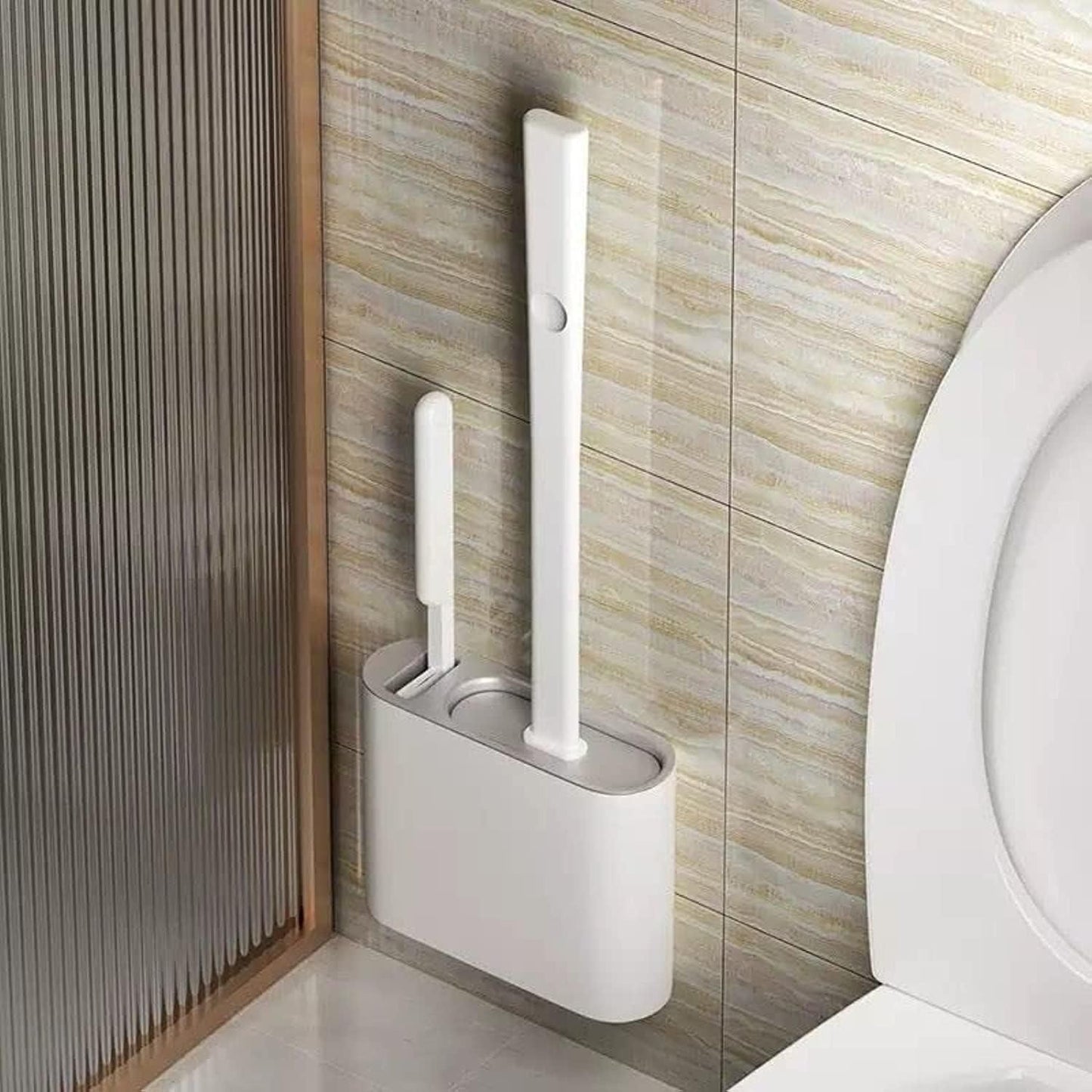 Wall Mounted Silicone Toilet Brush