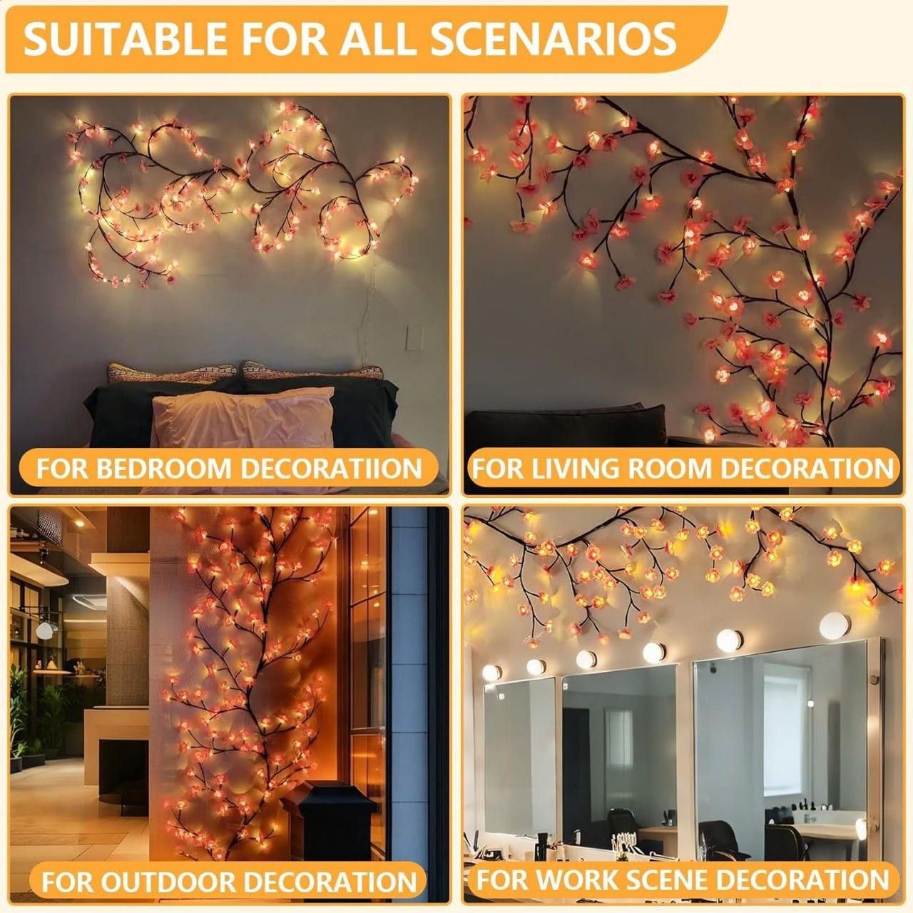 CHERRY BLOSSOM TREE BRANCH LIGHTS