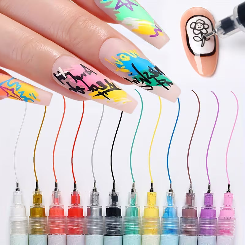 12 Colors Nail Art Pens Set