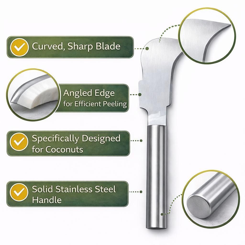 Coconut Slicer & Scraper Tool
