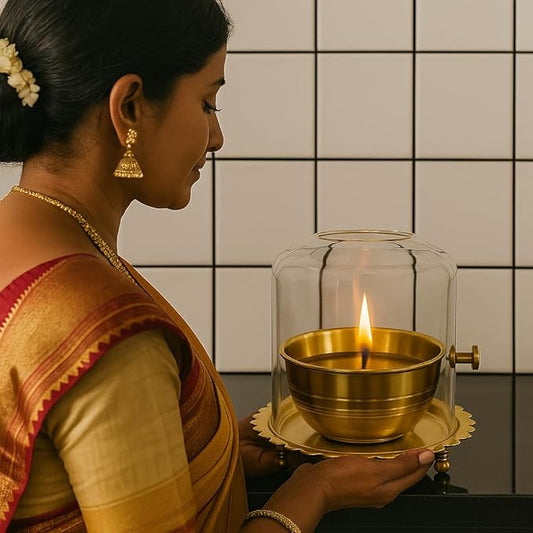 Golden Brass Akhand Diya