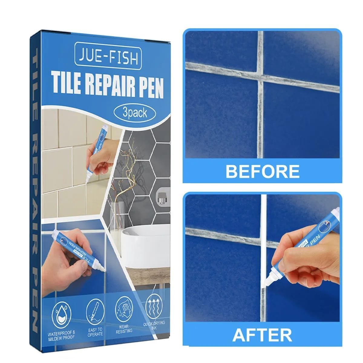 Tile Gap Repair Pen (Pack of 3)