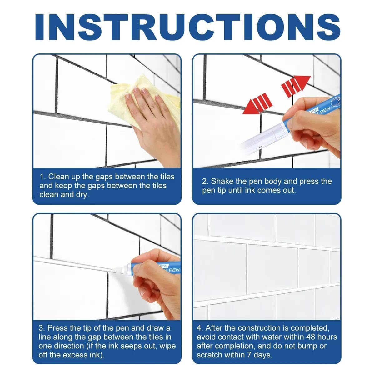 Tile Gap Repair Pen (Pack of 3)