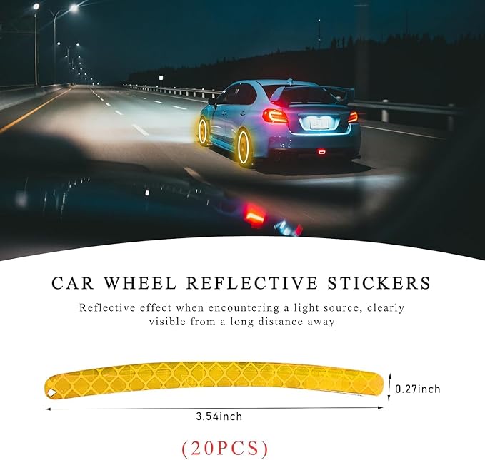 Wheel Reflective Stickers (18 Pcs)