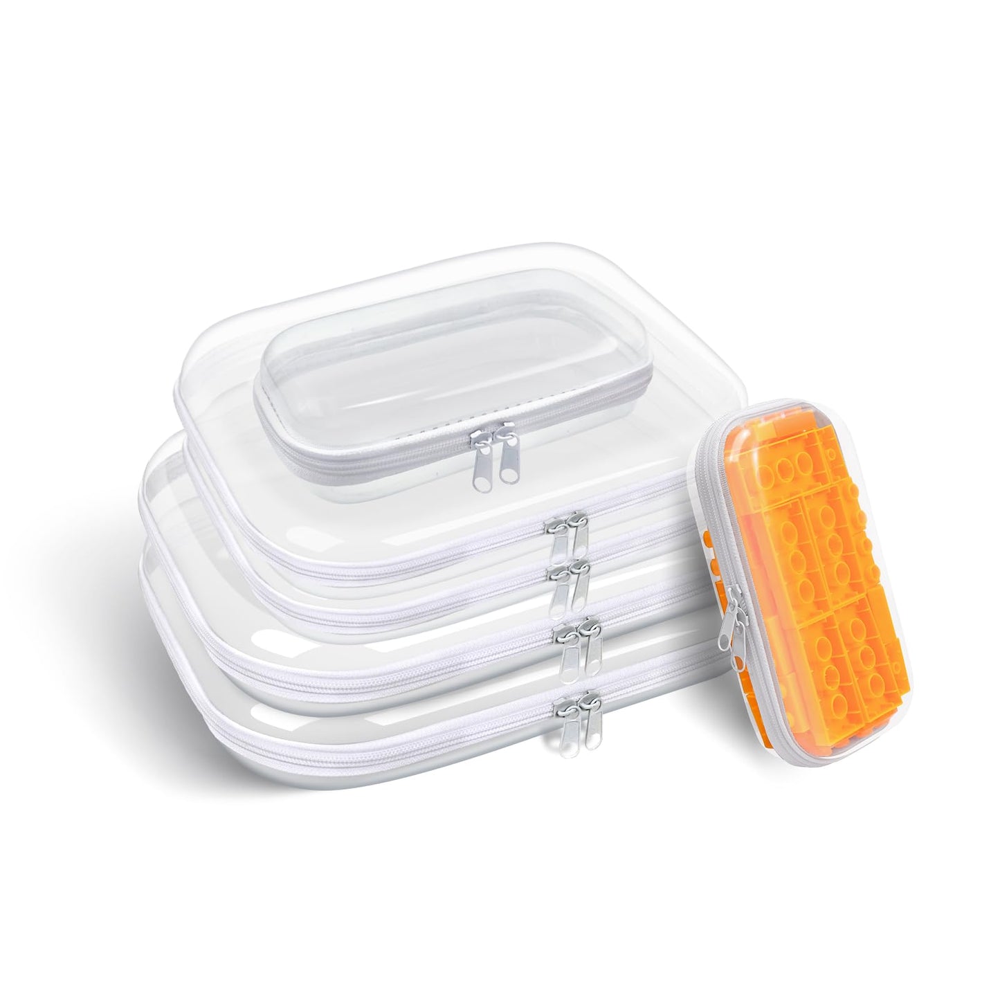 Clear Hard Zipper Case (set of 6)