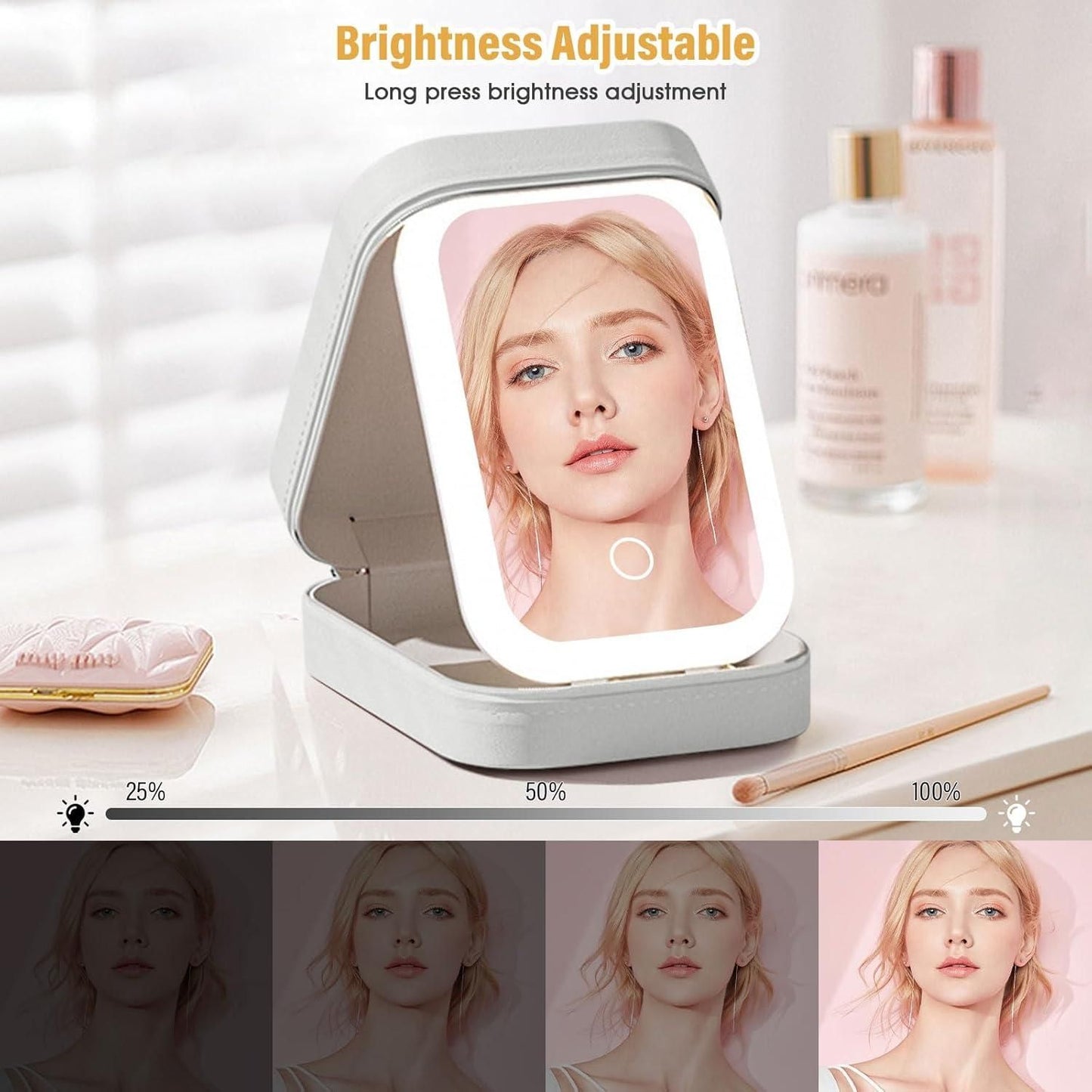 Cosmetic Box With LED Mirror