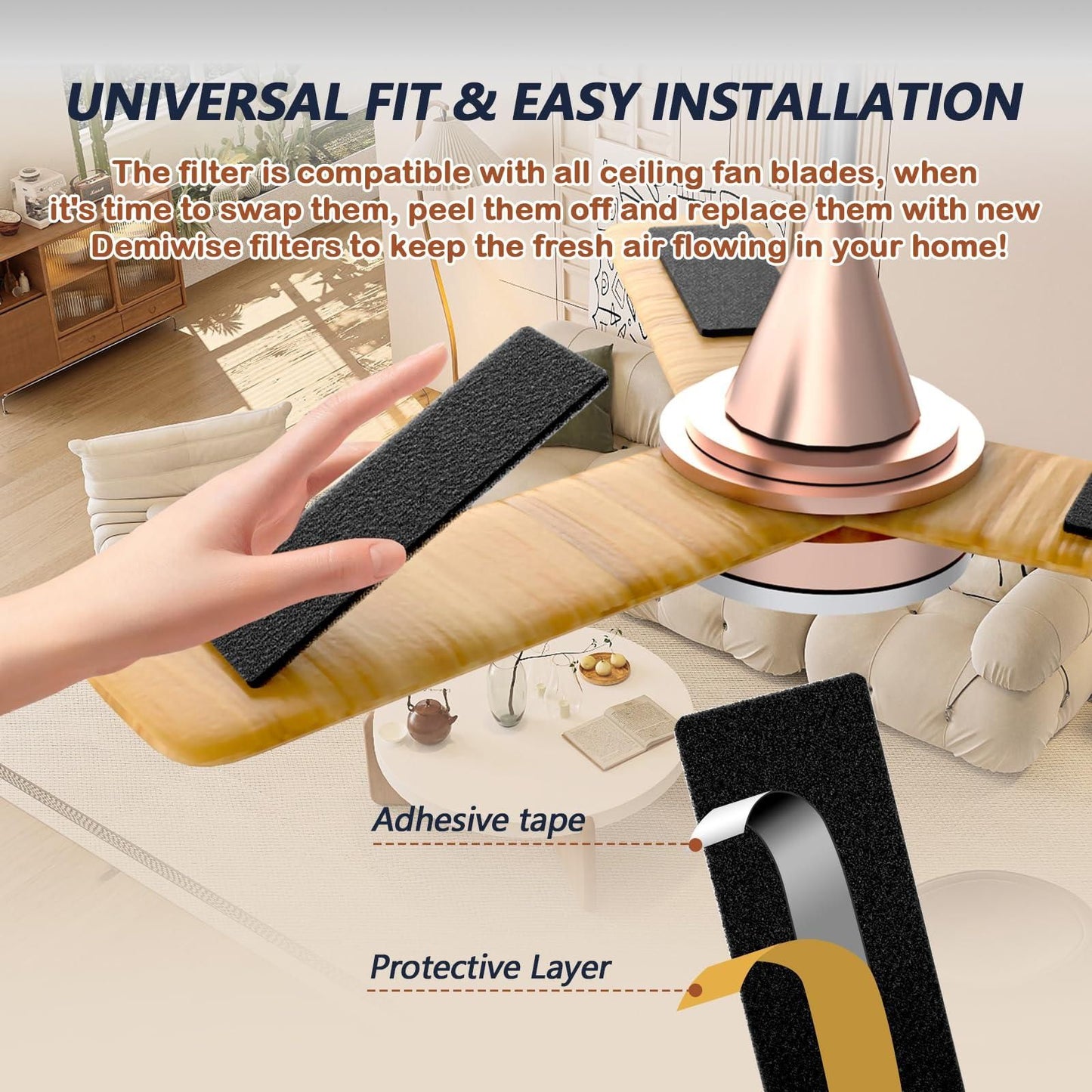 Ceiling Fan Air Purifier Pads (Pack of 3)