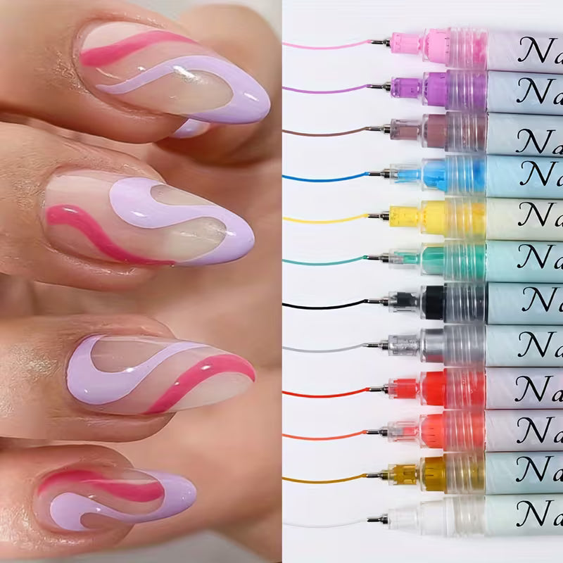 12 Colors Nail Art Pens Set