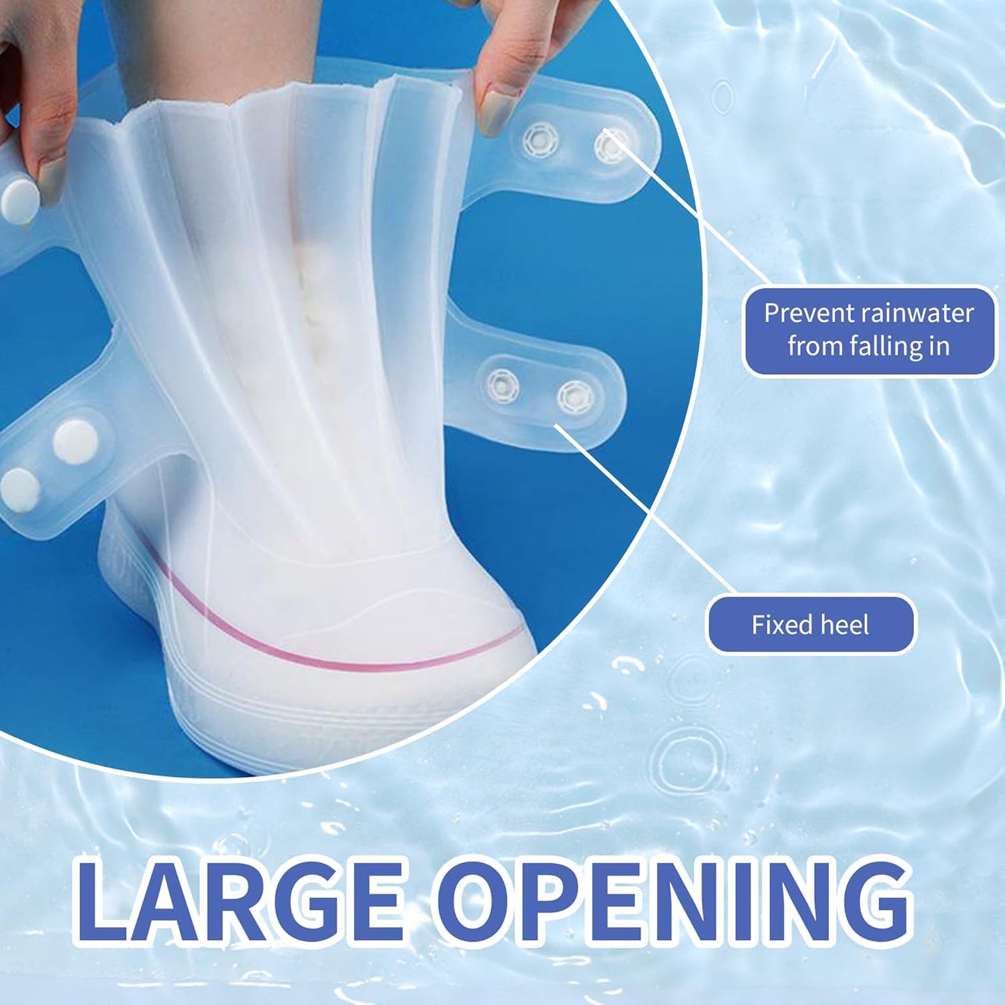 Silicone Rain Boot Covers (Free Size - Fit For All)