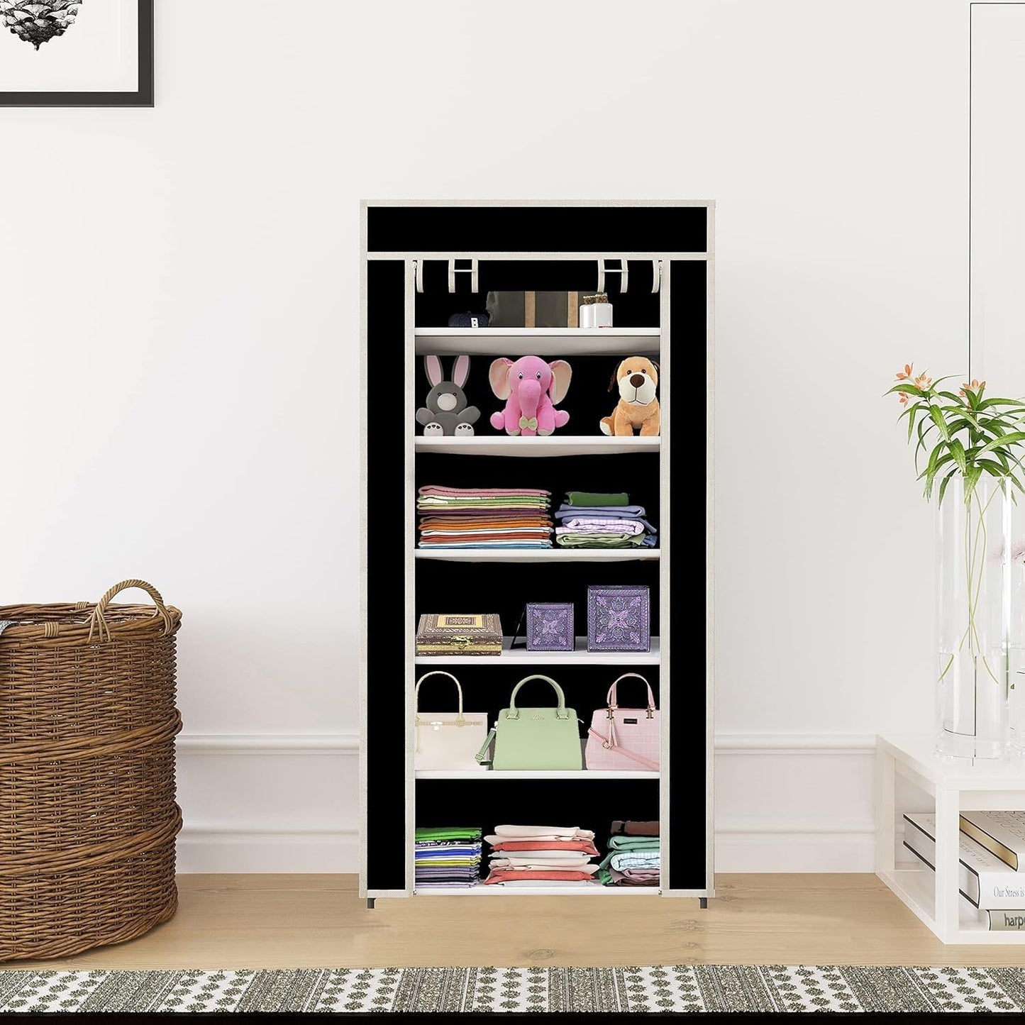 6 Layer Carbon Steel Collapsible Wardrobe