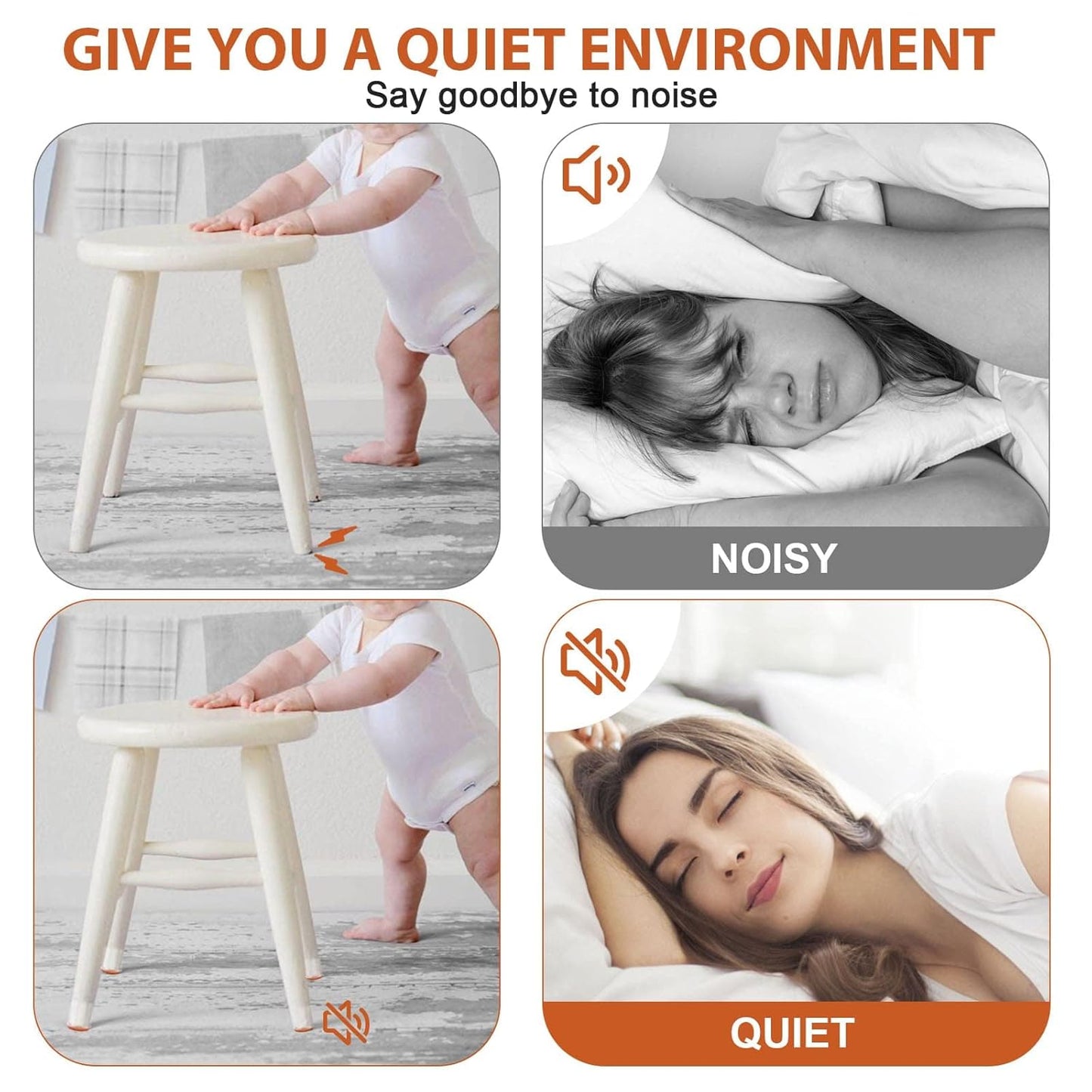 Universal Chair Leg Covers (Pack of 4)