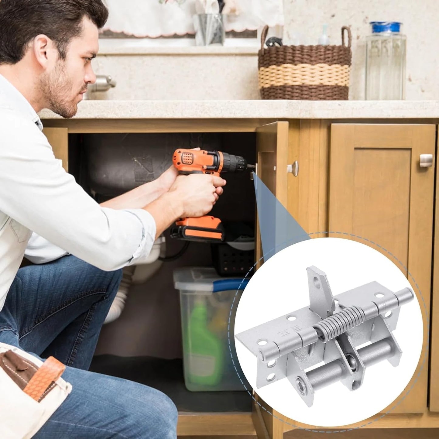 4 Inch Automatic Spring Hinge