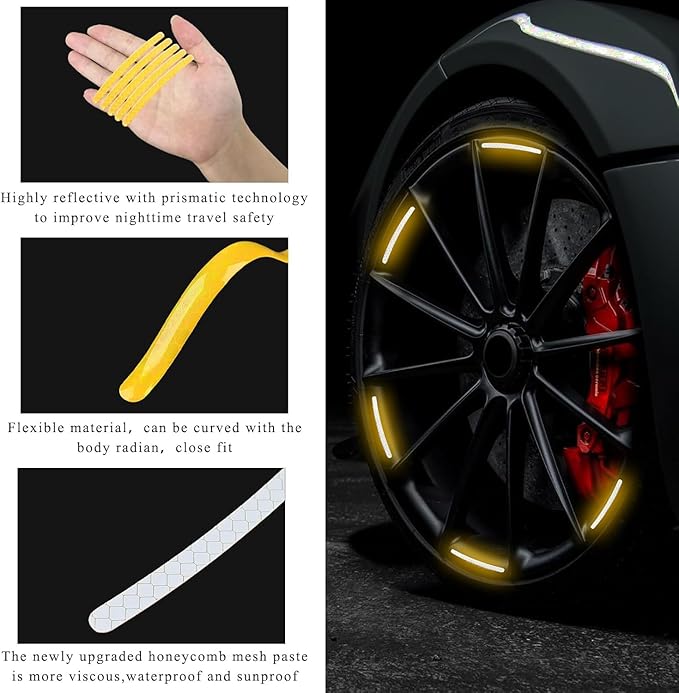 Wheel Reflective Stickers (18 Pcs)