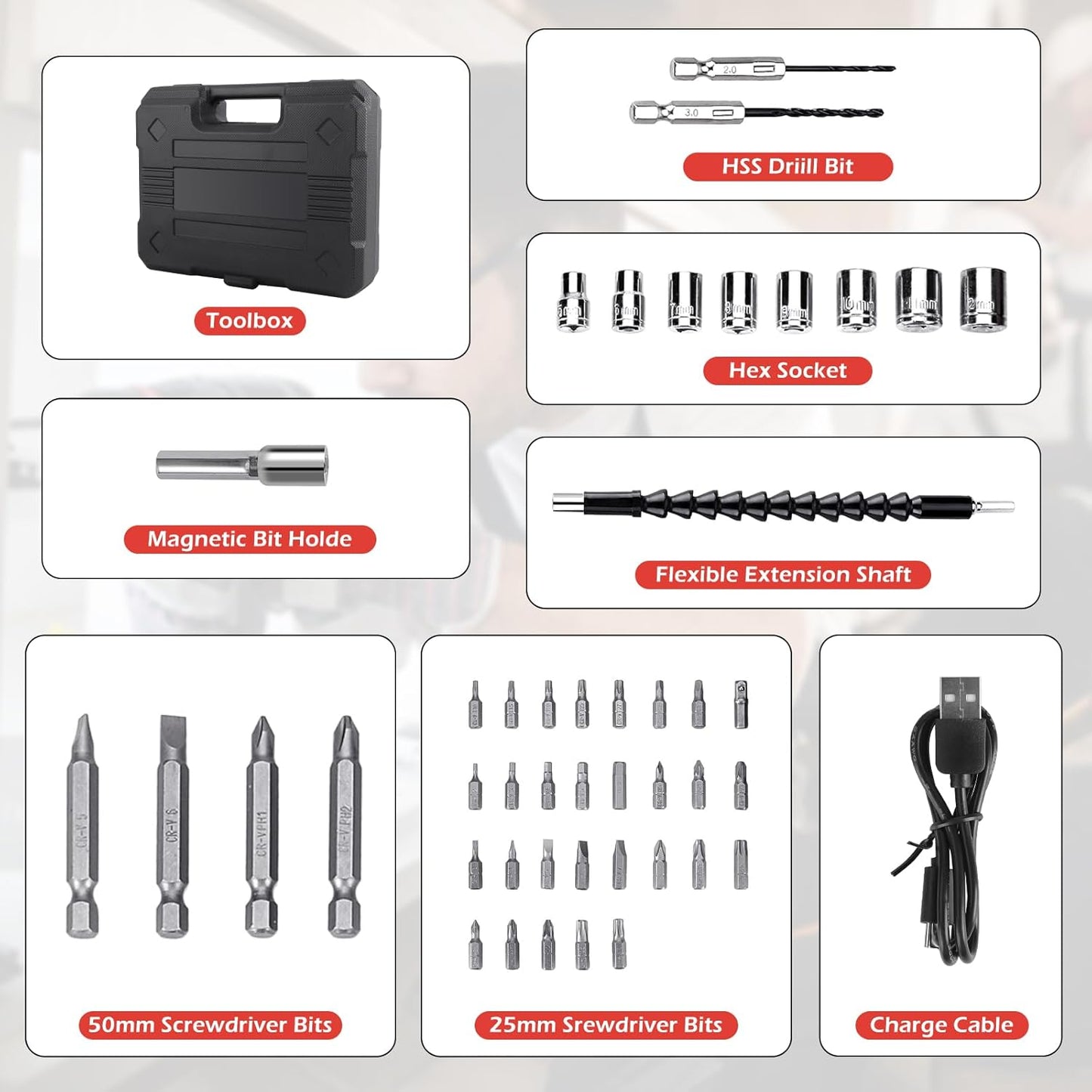 47-in-1 Electric Screwdriver Set