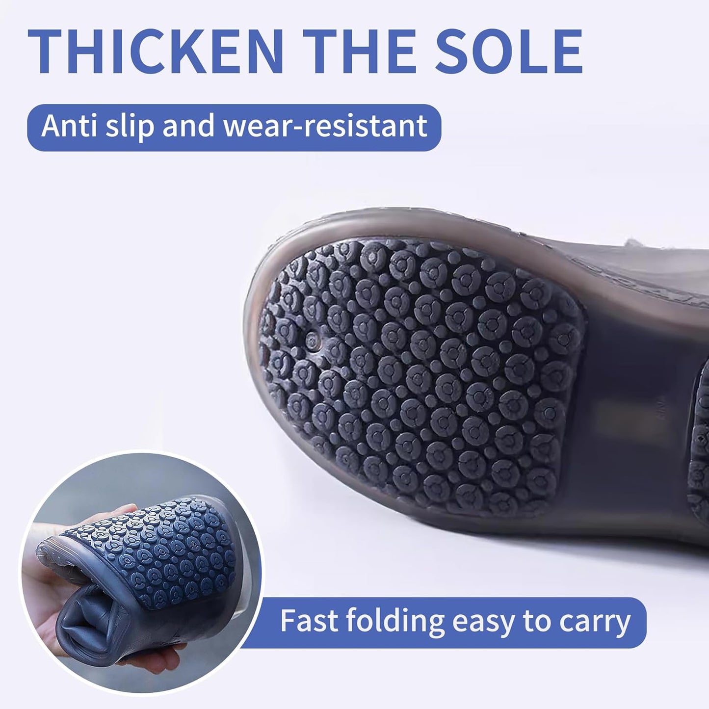Silicone Rain Boot Covers (Free Size - Fit For All)