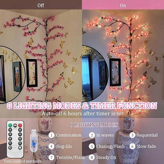 CHERRY BLOSSOM TREE BRANCH LIGHTS