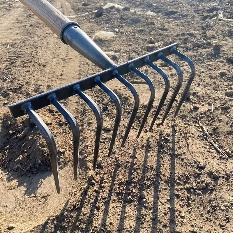 Manganese Steel 9-tooth Gardening Rake
