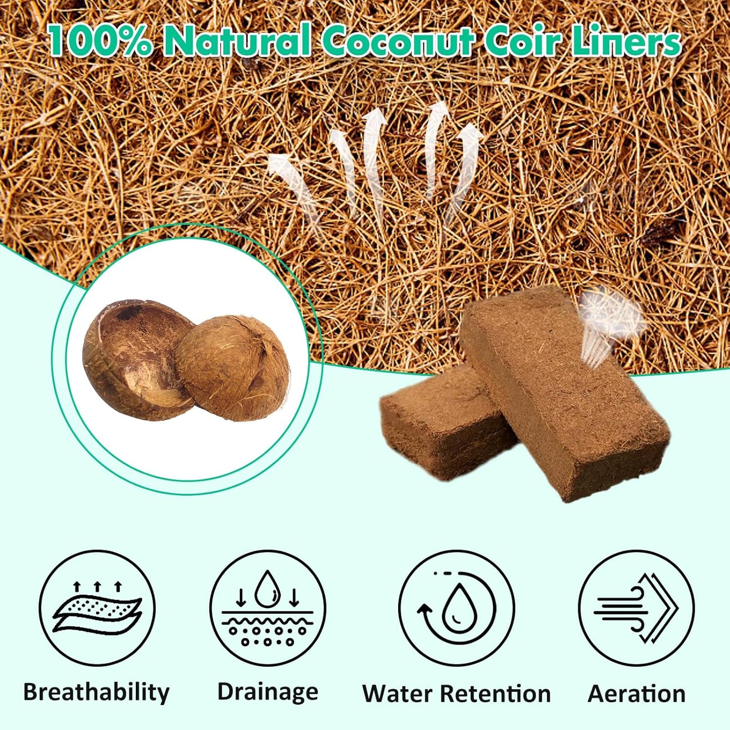 Premium Organic Coconut Coir Bricks (Set of 2) + Plant Growth Booster Free