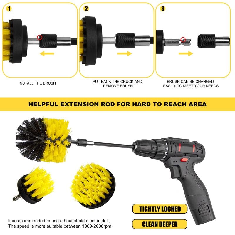 4-Piece Drill Scrubber Kit