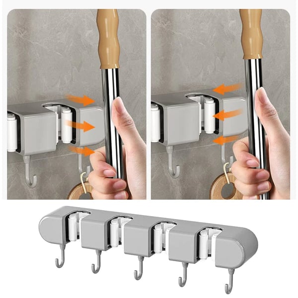 Wall Mounted Mop & Broom Holder